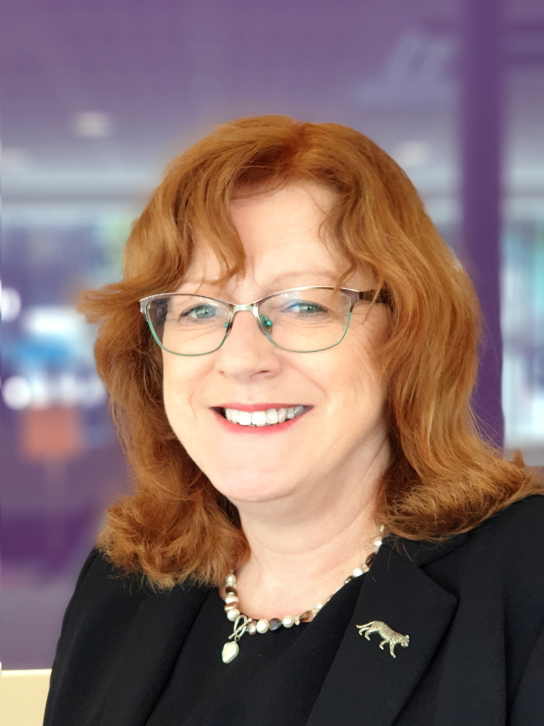 Portrait of Sandra Gidley, President of the Royal Pharmaceutical Society 2019-present